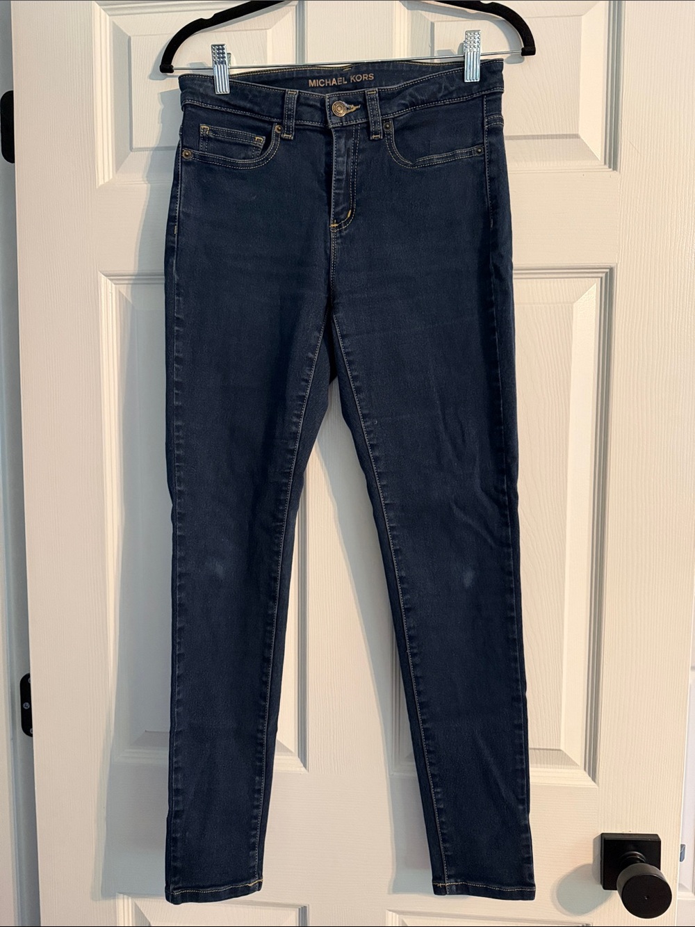 Michael Kors Navy Blue Stretch Jeggings - Slim Fit